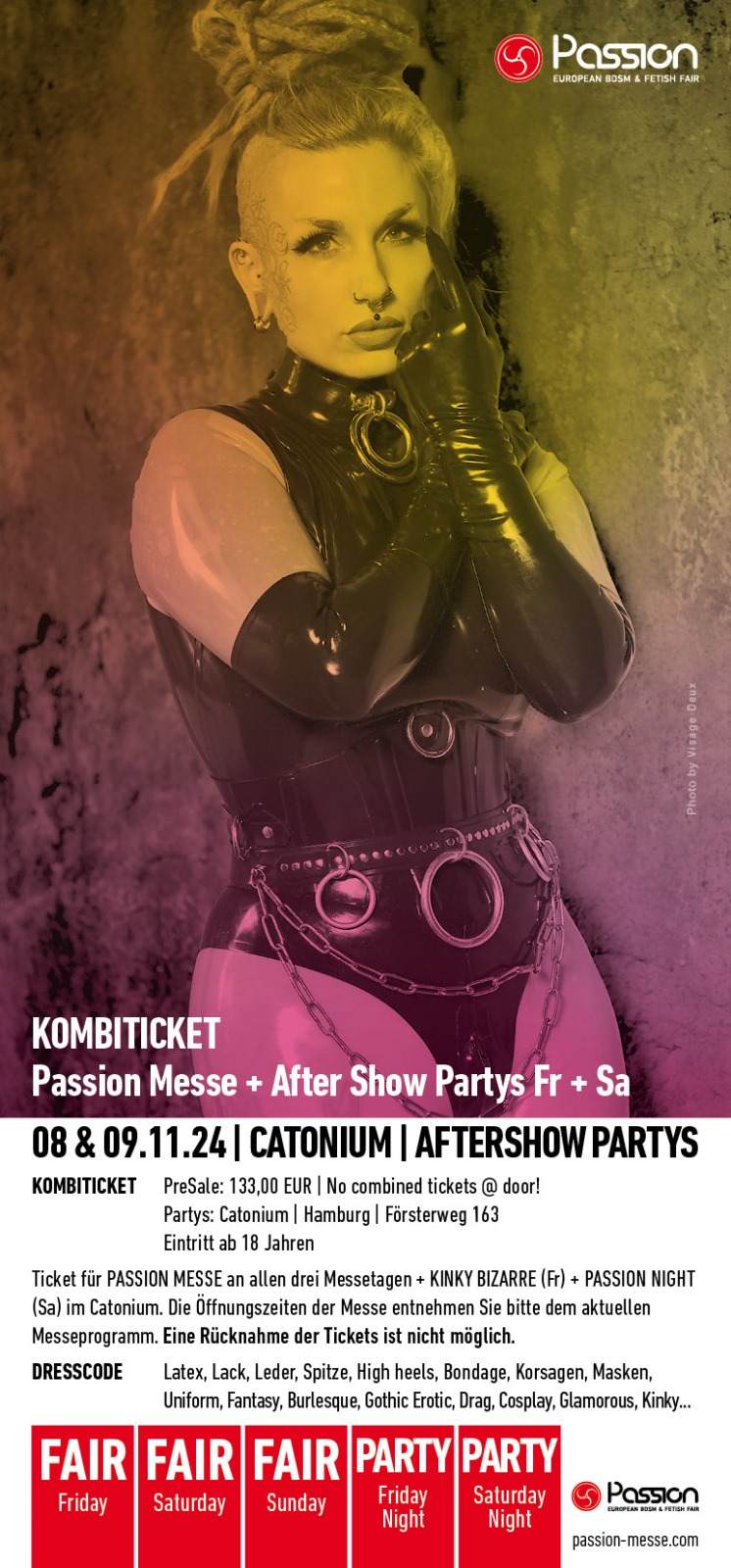 Passion Messe - Kombiticket 3-Tages-Messeticket + Passion Night + Kinky Bizarre